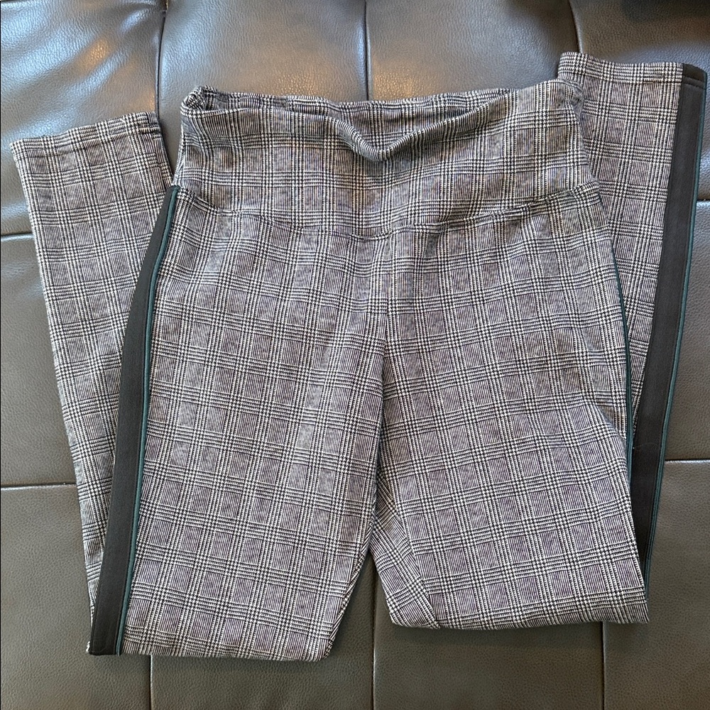 INC International Concepts Black and White Plaid Pants
